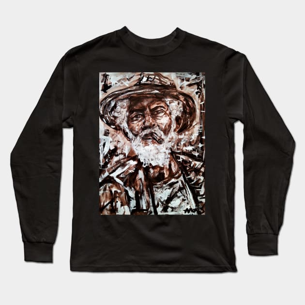 Cigar man Long Sleeve T-Shirt by amoxes